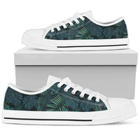 Hawaii Palm Black And Teal Green Low Top Shoe - Polynesian Pride