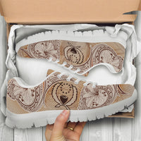Pohnpei Sneakers - Hibiscus Flowers Vintage Style - Polynesian Pride