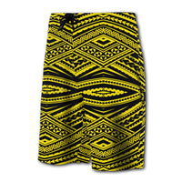 Hawaii Polynesian Tatau Board Shorts Yellow - Polynesian Pride