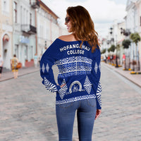 Hofangahau College Off Shoulder Sweater 'Eua Tonga Pattern LT13 - Polynesian Pride