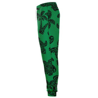 Polynesian Turtle Palm And Sea Pebbles Green Joggers - Polynesian Pride