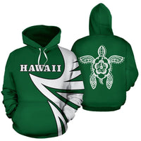 Hawaii Turtle Hoodie Warrior Style Unisex White - Polynesian Pride