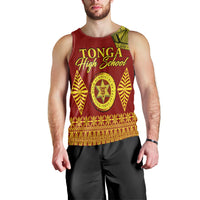 (Custom Personalised) Tonga High School Men Tank Top Tongan Ngatu LT13 - Polynesian Pride