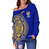 Rotorua Fijian Rugby Off Shoulder Sweater 03 LT13 - Polynesian Pride