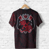 Tonga T Shirt Tonga Coat of Arms Polynesian Tattoo Red Style Special - Polynesian Pride
