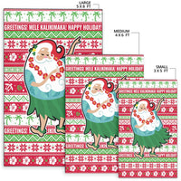 Hawaii Area Rug Christmas - Santa Hula Dancing - Polynesian Pride