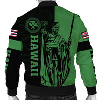 Polynesian Pride Jacket - Hawaii King Polynesian Bomber Jacket - Lawla Style Green - Polynesian Pride