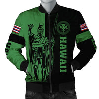 Polynesian Pride Jacket - Hawaii King Polynesian Bomber Jacket - Lawla Style Green - Polynesian Pride