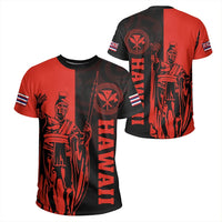 Polynesian Pride Tee Hawaii King Polynesian T shirt Lawla Style Red - Polynesian Pride