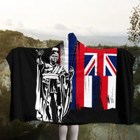 Polynesian Pride Clothing - Hawaii King Flag Hooded Blanket - Polynesian Pride