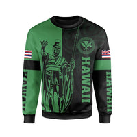 Polynesian Pride Shirt - Hawaii King Polynesian Sweatshirt - Lawla Style Green - Polynesian Pride
