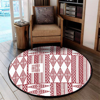 Polynesian Pride Home Set - Tonga Pattern Round Carpet Round Carpet Red - Polynesian Pride