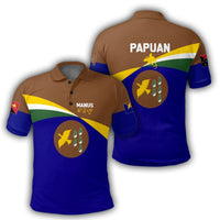 Polynesian Pride Apparel Manus Polo Shirt PNG Flag Style - Polynesian Pride