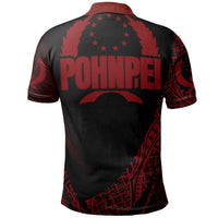 Polynesian Pride Apparel Pohnpei State Polo Shirt Red Polynesian Patterns Sport Style - Polynesian Pride