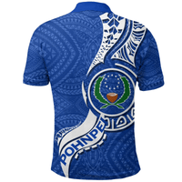 Polynesian Pride Apparel Pohnpei Polo Shirt Micronesia Pride Blue - Polynesian Pride