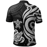 Polynesian Pride Apparel Pohnpei Polynesian Polo Shirt White Tentacle Turtle - Polynesian Pride