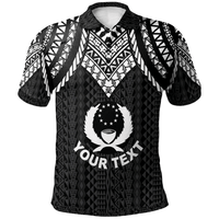 Polynesian Pride Apparel Pohnpei Custom Polo Shirt Polynesian Armor Style Black Unisex Black - Polynesian Pride