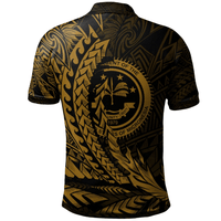 Polynesian Pride Apparel Federated States of Micronesia Polo Shirt Gold Wings Style - Polynesian Pride