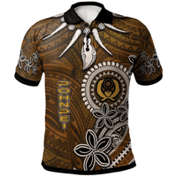 Polynesian Pride Apparel Pohnpei Polo Shirt Polynesian Boar Tusk Unisex Brown - Polynesian Pride