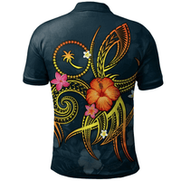 Polynesian Pride Apparel Chuuk Polynesian Polo Shirt Legend of Chuuk (Blue) - Polynesian Pride