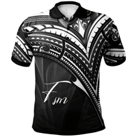 Polynesian Pride Apparel Federated States of Micronesia Polo Shirt Cross Style Unisex Black - Polynesian Pride