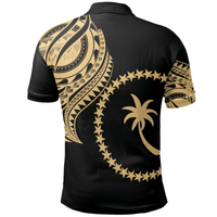 Polynesian Pride Apparel Chuuk State Polo Shirt Truk Tatau Gold Patterns - Polynesian Pride