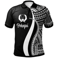 Polynesian Pride Apparel Pohnpei Polo Shirt White Polynesian Tentacle Tribal Pattern Unisex White - Polynesian Pride