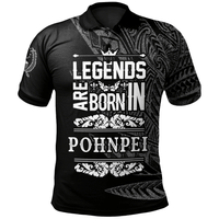 Polynesian Pride Apparel Pohnpei State Polo Shirt Legends Are Born In White Color Unisex White - Polynesian Pride