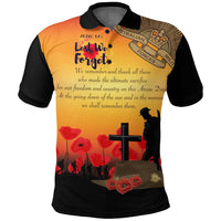 Polynesian Pride Clothing ANZAC Day We Shall Remember Them Polo Shirt - Polynesian Pride