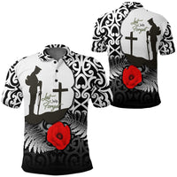 Polynesian Pride Clothing ANZAC Day Poppy Remembrance Polo Shirt Black - Polynesian Pride