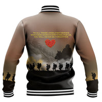 Polynesian Pride Clothing - Anzac Day Keep The Spirit Alive Baseball Jacket - Polynesian Pride