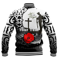 Polynesian Pride Clothing - (Custom) Anzac Day Poppy Remembrance Baseball Jacket - Polynesian Pride