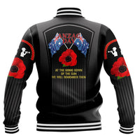 Polynesian Pride Clothing - Anzac Remembrance Day Lest We Forget Baseball Jacket - Polynesian Pride