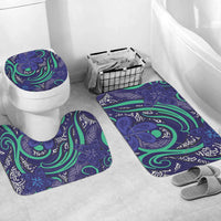 Polynesian Home Set - Polynesian Midnight Blue Tribal Pattern Bathroom Set LT10 - Polynesian Pride
