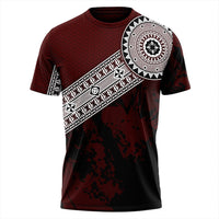 Polynesian Pride T Shirt Fiji Masa Paint Style T Shirt LT10 Red - Polynesian Pride