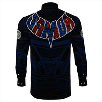Polynesian Pride Shirt - American Samoa Forever Long Sleeve Button Shirt LT10 - Polynesian Pride