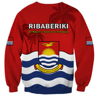 Ribaberiki Kiribati Coat Of Arms Mix Palm Trees Sweatshirt LT14 - Polynesian Pride