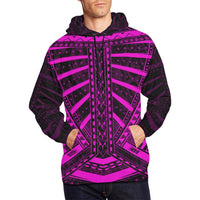 Polynesian Tattoo All Over Hoodie Pink - Polynesian Pride