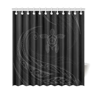 Hawaii Turtle Hibiscus Shower Curtain - Grey - Frida Style - Polynesian Pride