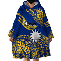 (Custom Personalised) Nauru Polynesian Hibiscus Naoero Flag Color Wearable Blanket Hoodie LT14 - Polynesian Pride
