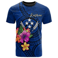 Kosare Micronesia T Shirt Floral With Seal Blue Unisex Blue - Polynesian Pride