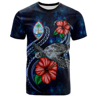 Guam Polynesian T Shirt Blue Turtle Hibiscus Unisex Blue - Polynesian Pride