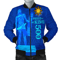 Philippines Men's Bomber Jacket - Proud Of My King - Polynesian Pride