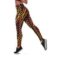 Vanuatu Leggings - Special Polynesian Ornaments Black - Polynesian Pride