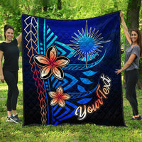 Marshall Islands Custom Personalised Premium Quilt - Vintage Tribal Mountain - Polynesian Pride