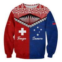 Tonga Combine Samoa Pride Sweatshirt - LT12 Unisex Red - Polynesian Pride