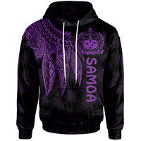 Samoa Hoodie Polynesian Wings (Purple) Unisex Purple - Polynesian Pride