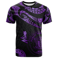 Niue Polynesian T Shirt Poly Tattoo Purple Version Unisex Purple - Polynesian Pride