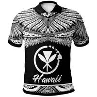 Hawaii Polo Shirt Polynesian Tattoo White Version Unisex White - Polynesian Pride