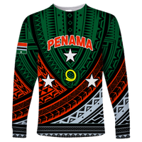 (Custom Personalised) Vanuatu Penama Province Tribal Pattern Long Sleeve Shirt - LT12 Unisex Green - Polynesian Pride
